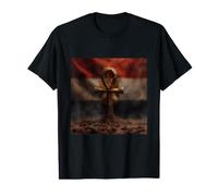 Egyptian Ankh Flag Ancient Kemet Symbol Value Graphic T-Shirt