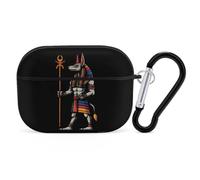 Egyptian Anubis Symbol Guardian Earbud Case Compatible for Airpods Pro | Protective Case,Hard Shell,Bluetooth Headphone Case,Portable,Headset Cover,with Keychain