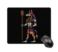 Egyptian Anubis Symbol Guardian Mouse Pad Non-Slip Computer Mouse Mat | 18*22cm,Waterproof,Mousepad,with Rubber Base,Square,for Women Men