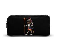 Egyptian Anubis Symbol Guardian Pencil Case Pencil Bag Cute Makeup Pouch | Large Capacity,Pen Pouch,Office Supplies,Pencil Pouch,Portable,for Women Men