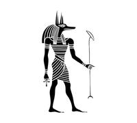 Egyptian Anubis Wall Sticker Ancient Egypt Style Wallpaper Home Decoration Removable Anubis Wall Art Decals-S-26x57cm