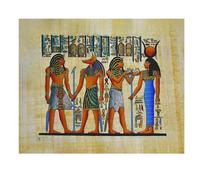 Egyptian Authentic Papyrus Paper Original Hand Painted Painting Pharaoh Ancient Hieroglyphics Queen Cleopatra Anu ane Horus Ankh Hieroglyphic Scroll History Pharaohs ( 12" x 16" / 30 x 40 cm )
