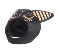 Egyptian Cat Costume Hat with Large Ears Adjustable Band PP Cotton | 3D cat shape with golden accents, lightweight and breathable wear, for comic cons and Halloween parties