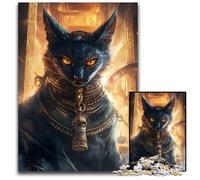 Egyptian Cat God 1000 Piece Puzzle Difficult Puzzles for Adults Interactive Family Game Ideal Family Activity Game 1000 PCS(75x50cm)