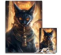 Egyptian Cat God 1000 Piece Puzzle Paper Jigsaw Puzzles Perfect for Christmas Halloween Easter New Year 1000 PCS(38x26cm)