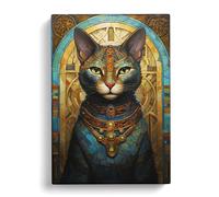 Egyptian Cat Renaissance Art Canvas Wall Art Print 30x20 Inch