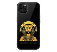 Egyptian Cat Sphinx Funny Ancient Egypt Glass Phone Case Suitable for 15 Series