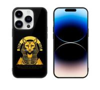 Egyptian Cat Sphinx Funny Ancient Egypt Glass Phone Case Suitable for iPhone 14 Series