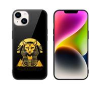 Egyptian Cat Sphinx Funny Ancient Egypt Glass Phone Case Suitable for iPhone 14 Series