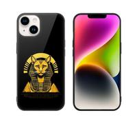 Egyptian Cat Sphinx Funny Ancient Egypt Glass Phone Case Suitable for iPhone 14 Series