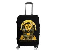 Egyptian Cat Sphinx Funny Ancient Egypt Printed Suitcase Covers Cute Luggage Cover Protector Fit 19 to 32 Inch S