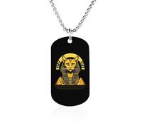 Egyptian Cat Sphinx Funny Ancient Egypt Trendy Photo Necklace Unisex Memorial Necklaces Personalized Picture Pendant Chains
