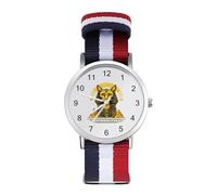 Egyptian Cat Sphinx Funny Ancient Egypt Trendy Wrist Watches for Unisex Classic Casual Braided Strap Quartz Watch