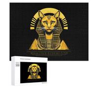 Egyptian Cat Sphinx Funny Ancient Egypt Wooden Jigsaw Puzzles for Adults Challenge Intelligent Picture Puzzle Games Gift for Family