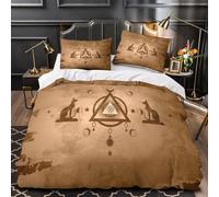 Egyptian Cats Bastet Ancient Egypt Goddess Duvet Cover Set Full Size Bedding for Teens Adults 3Pcs Ultra Soft Comforter Set with Zipper Closure Breathable Quilt Set, Easy Care King(220x240cm)