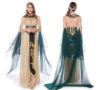 Egyptian Costume Women - Cleopatra Costume | Cleopatra Blue Women's Egyptian Costumes | Ancient Egyptians Goddess Outfit Ideal For Halloween Party Stage Performance Historical