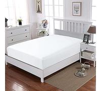 Egyptian Cotton 30cm Extra Deep Fitted Sheet T-200 Thread Count Luxury Hotel Quality Non - Iron Single Double King Super King (White, Double)