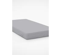 Egyptian Cotton 400 Thread Count 38cm Fitted Sheet Belledorm Light Grey Single