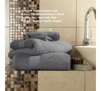 Egyptian Cotton Bath Sheet 700gsm Thick Bathroom Towels Soft Combed Absorbent 90 x 140 Cm, Charcoal