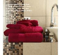 Egyptian Cotton Bath Sheet 700gsm Thick Bathroom Towels Super Soft Combed Absorbent 90 x 140 Cm, Wine