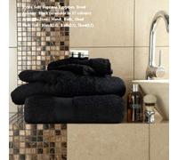 Egyptian Cotton Bath Towel 700gsm Thick Bathroom Towel Super Soft Combed Highly Absorbent 70 x 120 Cm, Black