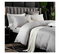 Egyptian Cotton Bedding Set, Ultra-soft And Silky Sheets, Breathable And Cool For All Seasons, High Color Fastness And No Fading, Zipper Closure Duvet Cover (D FITTED BED SHEET_KING 4PCS)