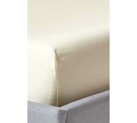 HOMESCAPES 1000 Thread Count Egyptian Cotton Cream Extra Deep Fitted Sheet (18”) Single Luxury Bed Sheet with Fully Elasticated Skirt