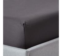 Homescapes Dark Charcoal Grey Egyptian Cotton Deep Fitted Sheet 1000 Tc, Super King