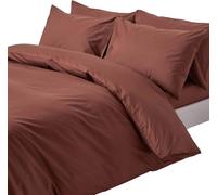 Egyptian Cotton DOUBLE Duvet Cover with Pillowcase Set, 200 TC 400 TC Equivalent