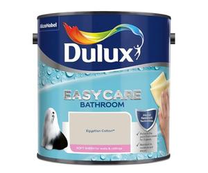 Egyptian Cotton Dulux Easycare Bathroom Soft Sheen Paint 2.5L - Moisture & Steam Resistant, Mould Protection, Washable Durable Finish for Bathroom Walls & Ceilings
