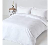 HOMESCAPES 1000 Thread Count Egyptian Cotton White Duvet Cover Set King Size Luxury Quilt Cover Bedding Set 2 Pillowcases Included