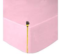 Egyptian Cotton Extra Deep Fitted Sheet Double - 16" / 40 Cm Deep - 200 Tread Count - Pink