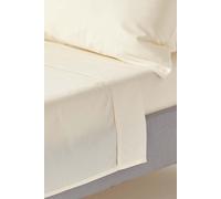 Egyptian Cotton Flat Sheet 200 Thread Count Homescapes Cream Super King Flat