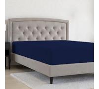 Egyptian Cotton King Size Fitted Sheet Navy Blue, 800 Thread Count Sateen Weave, 18 Inch Deep Pocket Bottom Sheet, Soft, Breathable & Cooling Fitted Sheet Only (King, Navy Blue)
