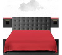 Egyptian Cotton Plain Dyed Bedding Bedsheet Kingsize, 200 Tread Count Flat Sheets King Size, Red