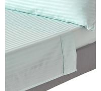 Egyptian Cotton Satin Stripe Flat Sheets 330 TC 500 Thread Count Equivalent