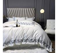 Egyptian Cotton Star Hotel Quality Deep Fitted Bed Sheet Super Soft Warm and Cosy Bedding Set Luxury Duvet Covers (Color Orange Size : Double) (White Full)