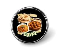 Egyptian Culture Food Round Brooch Pins Metal Badge Lapel Pin Button