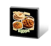 Egyptian Culture Food Square Brooch Pins Metal Badge Lapel Pin
