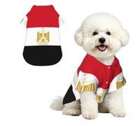 Egyptian flag Breathable Hawaiian Dog Shirt Summer Button Up Top for Small Medium Dogs XL