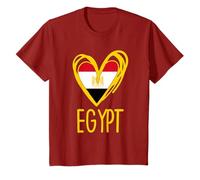 Egyptian Flag Heart Patriotic Independence Day Egypt Kids T-Shirt