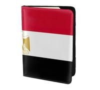 Egyptian Flag Print Passport Holder, Slim Lightweight Travel Document Protector for Men Women Present