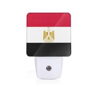 Egyptian Flag Print Plug-in Night Light for Bedroom Hallway Safety Lamp Dorm Illumination Home Decor