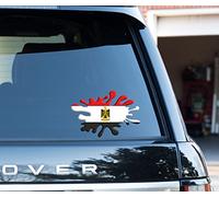 Egyptian Flag Splat 3D Effect Funny Decal Sticker Car, Van, Laptop, Doors or Walls Ideal for Camper Vans, Caravans Cars and Vans National Pride