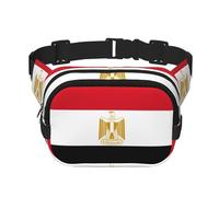 Egyptian Flag Square Double Layer Waist Bag Crossbody Bag/Adjustable Strap Chest,for Travel Workout Running Print with