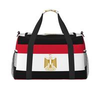 Egyptian Flag Travel Bag, Weekender Bags For Women Men For Outdoor Adventures, Ideal For Camping And Hiking, Black, One Size