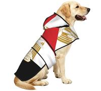 Egyptian Flag Waterproof Dog Raincoat And Rain Jacket For Small Medium Large Dogs With Reflective Stripes And Adjustable Belly Strap