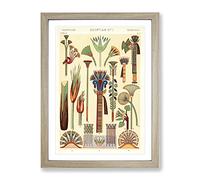 Egyptian Flowers By Owen Jones Vintage Framed Print | A3 Oak Framed Wall Art | Ready to Hang | Classic Floral Picture | Living Room Bedroom Lounge Office