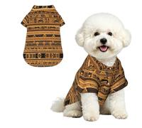 Egyptian frescoes Breathable Hawaiian Dog Shirt Summer Button Up Top for Small Medium Dogs XL
