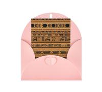 Egyptian frescoes Greeting card, blank inner page, includes envelope, 10 cm x 15 cm, for anniversary and party invitations.